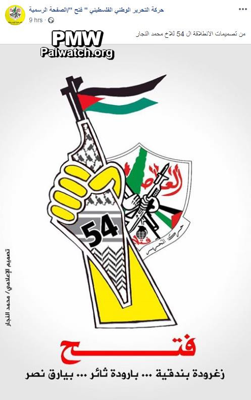 Graphic for 54th anniversary of Fatah's first terror attack